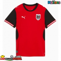 Camisa de Futebol Áustria Equipamento Principal Mulheres Mundo 2026 Manga Curta